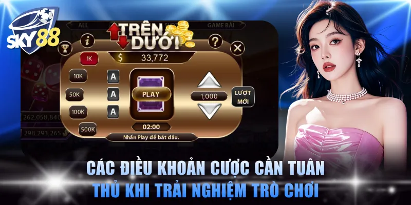 Các điều khoản cược cần tuân thủ khi trải nghiệm trò chơi