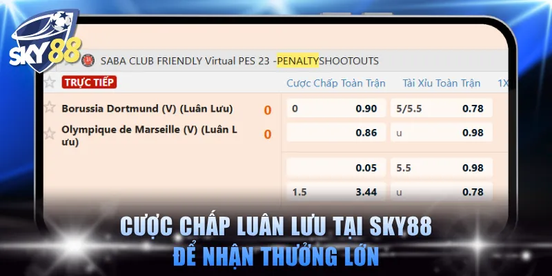 Cược chấp luân lưu tại SKY88 để nhận thưởng lớn
