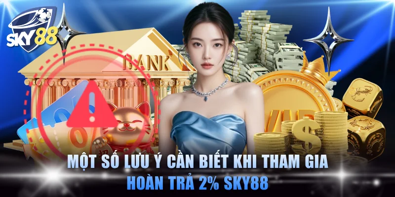 Một số lưu ý cần biết khi tham gia hoàn trả 2% SKY88