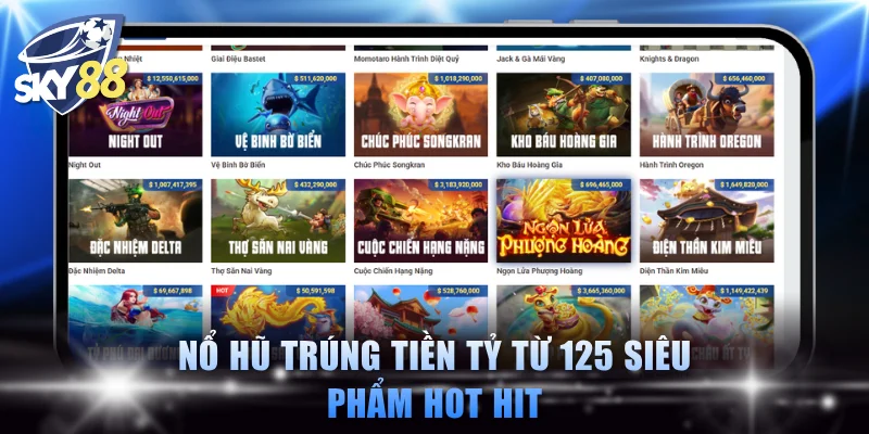 Nổ hũ trúng tiền tỷ từ 125 siêu phẩm hot hit