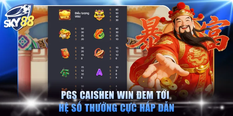 PGS Caishen Win đem tới hệ số thưởng cực hấp dẫn